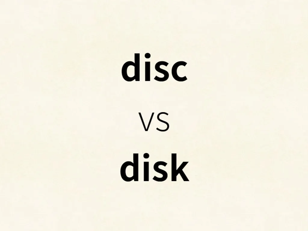 disc vs disk